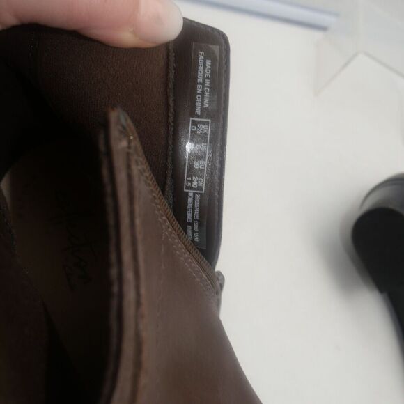 NEW Clarks Emslie Jada Ankle Boots Booties Shoes Women's 8 Brown Leather *READ* - Picture 7 of 8